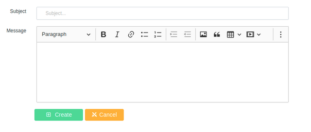 Attendance management system notice create