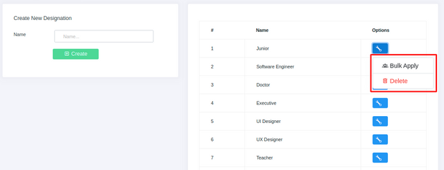 Attendance Management System Designation