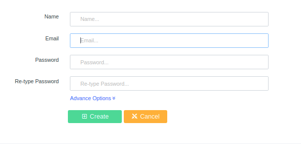 Attendance management system user create