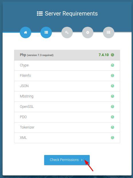 Attendance Management System Installation Step 2